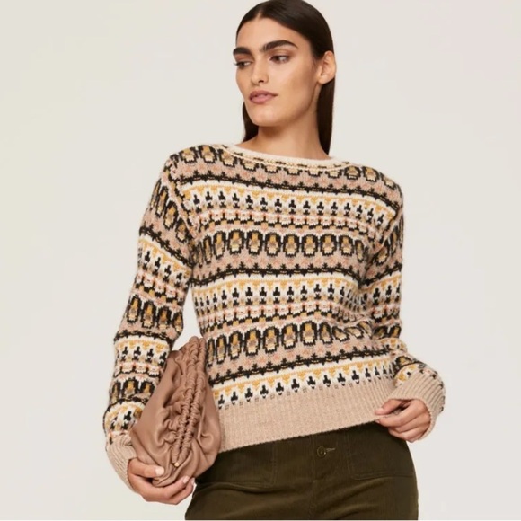Vanessa Bruno Alpaca Wool Fair Isle Ventura Sweater - Picture 2 of 5